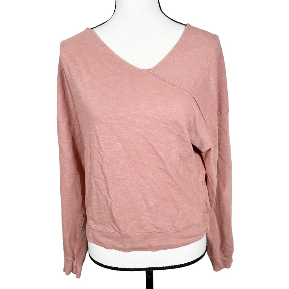 Splendid Pink Long Sleeve Dolman Sleeve Top